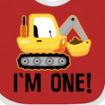 thumbnail image 4 of Inktastic 1st Birthday Construction Truck Boy Boys Baby Bib, 4 of 4