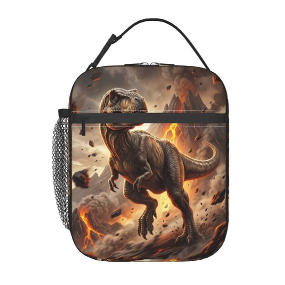Dinosaur Lunch Box Insulated Reusable Thermal Cooler Bag Portable Leak Resistant For Work Travel Picnic