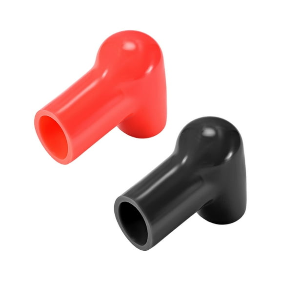 Battery Terminal Insulating Rubber Protector Cover for 18mm Terminal 15mm Cable Red Black 1 Pair