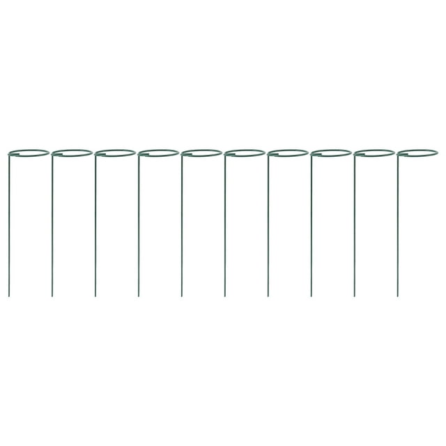 Mejore su jardín con soportes verdes compactos para césped, terrazas y patios Enrejados de metal para plantas de 25 cm, juego de 10