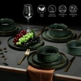thumbnail image 5 of Vesteel Dinnerware Sets, 12-Piece Stoneware Plates and Bowls Set, Dishes Set for 4, Elegant Ceramic Dinnerware for Home Restaurant - Sage Green, 5 of 9
