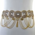 thumbnail image 2 of Cadena de Cuerpo Zulema Cinturón Borlas Ajustable Dorado, 2 of 8
