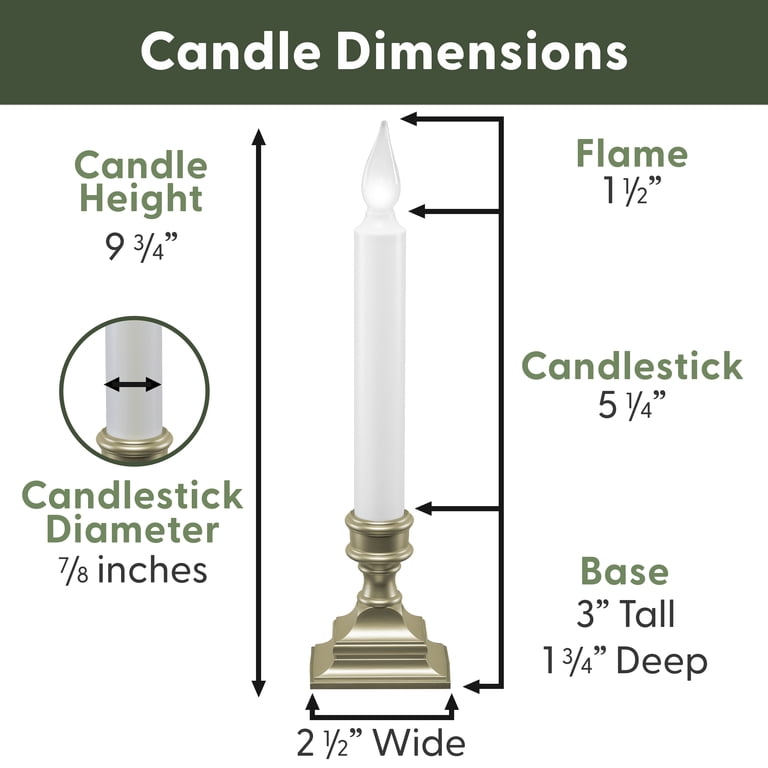 612 Vermont LED Battery Window Candles with Timer, Pack of 4 photo 2