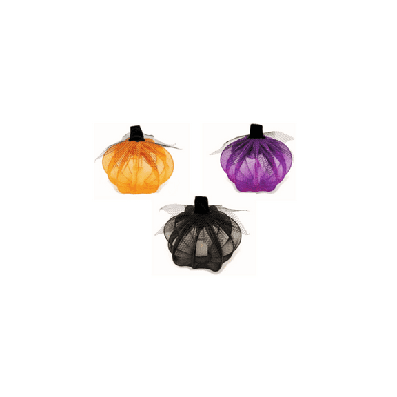 Halloween Lace Pumpkin Centerpieces-3 Count