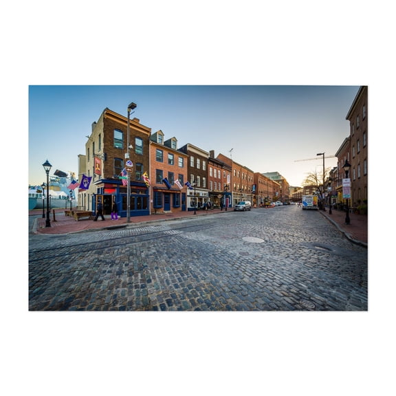 Thames Street Cobblestone 02 - Baltimore Maryland Photography Unframed Wall Art Print 5 x 7 inches