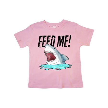 

Inktastic Feed Me with Shark Head Gift Toddler Boy or Toddler Girl T-Shirt