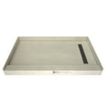thumbnail image 3 of Tile Redi Rt3448r-Sq-Rb34-Kit Base'n Bench 34" X 60" Rectangular Shower Base - Chrome, 3 of 7