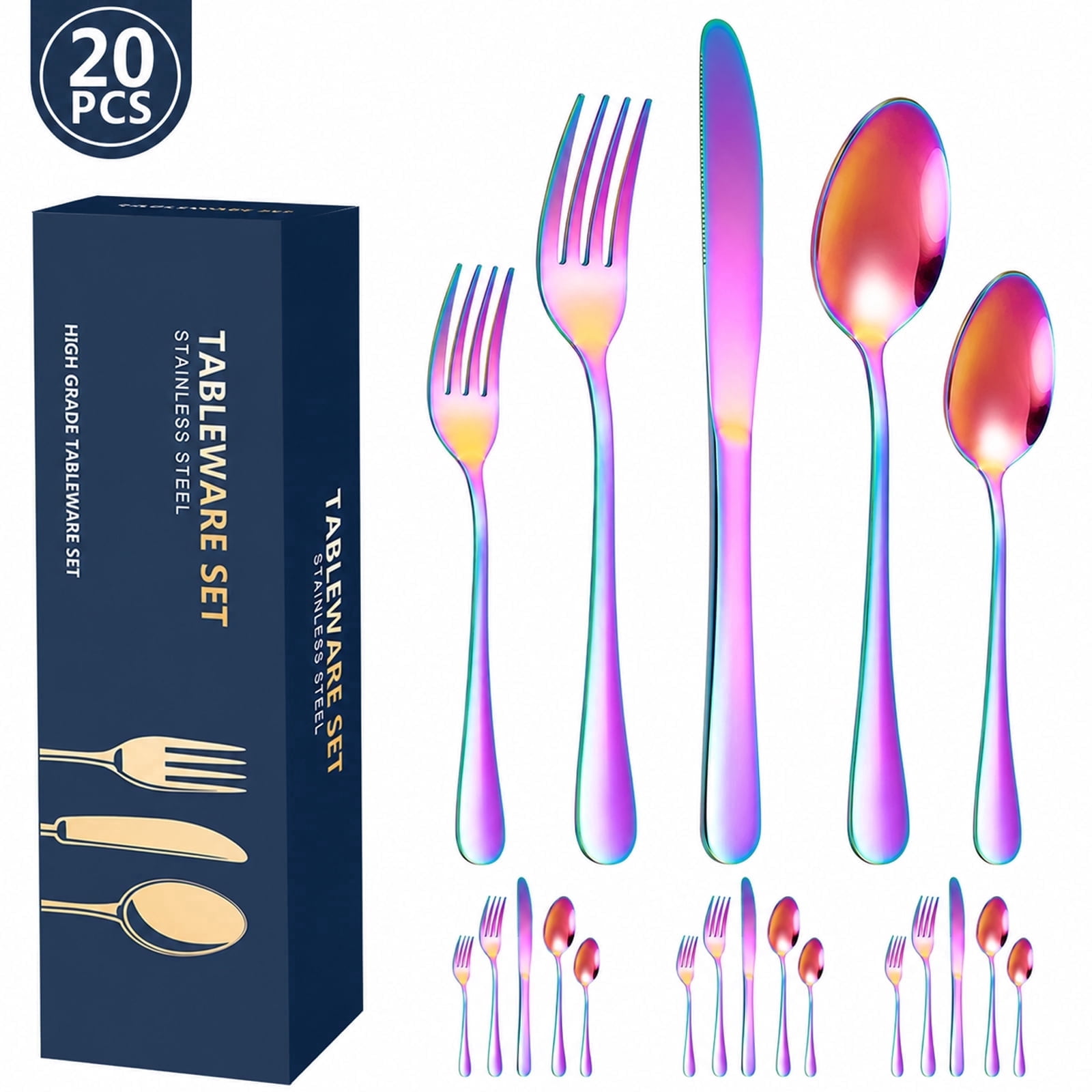 Graze by Cambridge, Flatware Set, Service for 4, Satin Finish