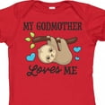 thumbnail image 4 of Inktastic My Godmother Loves Me with Sloth and Hearts Boys or Girls Baby Bodysuit, 4 of 5
