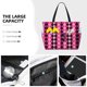 thumbnail image 3 of Fotbe pink and black argyle Bolsa de Viaje para Playa - Resistente al Agua, Bolsa Tote de Gran Capacidad y Ligera con 7 Bolsillos para Mujeres y Hombres, 3 of 7
