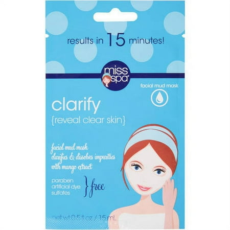 Miss Spa Clarify Facial Mud Mask, .5 fl oz