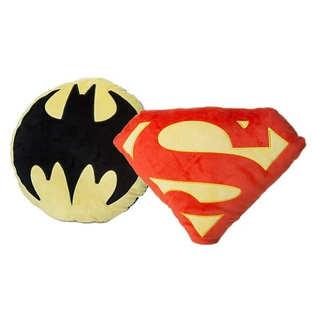Dc Comics Justice League Batman Superman Symbol Throw Pillow