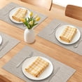 thumbnail image 2 of Placemats 6 Pack Rectangle Plastic Placemats for Table Decor Washable Heat Resistant Table Placemats Wipeable Table Mat Beige Gold 17.7x11.8inch, 2 of 6