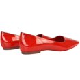 thumbnail image 2 of XY London Womens Maci Patent Faux Leather Square Toe Ballerina Flats, 2 of 5