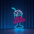 thumbnail image 3 of Handmadetneonsign Milkshake Neon Sign, Milkshake Light Wall Art Decor, Home Coffee Bar Pub Wall Decor 36817, 3 of 5