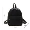 thumbnail image 5 of POINTERTECK Women Solid Color Backpack Preppy Style School Nylon Mini Rucksack (Black), 5 of 5