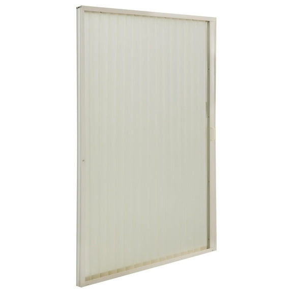 RV Pleated Folding Shower Door and Frame | Sliding, Retractable, Wrinkle Free (Ivory, " x 67")