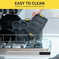 thumbnail image 4 of 3 Pack Silicone Baguette Bread Pan, Nonstick French Bread & Hot Dog Bun Mold, Foldable Loaf Baking Pan for Hoagie Rolls, Easy Release, Dishwasher Safe, Gray, 4 of 8