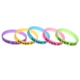 thumbnail image 3 of Muka 20 Pcs NEVER GIVE UP Silicone Bracelets, Motivational Glow in the Dark Rubber Wristbands for Fitness Sports-Glow in the Dark-20 Pcs, 3 of 7