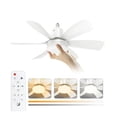 thumbnail image 1 of Ventilador De Techo Modernos Con Luz Y Control Remoto, Ventiladores De Techo Silencioso Con Casquillo E27 De 40 W, 6 Aspas, 3 Velocidades, Led De 3 Colores Ajustables, Para Dormitorio, Sala De Estar, 1 of 3
