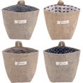 thumbnail image 1 of Bolsa de almacenamiento colgante YONGSHENG de lino y algodón 4 Uds, 1 of 5