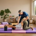 thumbnail image 4 of Resenkos Gymnastics Mat, Exercise Tumbling Mat,6 x 2ft Tri-Fold Gym Mat with Handles and Removable Zippered Cover-Pink & Purple, 4 of 8