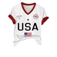thumbnail image 4 of MEICHEN 4th Of July Shirts For Women Summer USA Star Stripes Graphic Tees Memorial Day Outfit 250th Anniversary USA Shirt, 4 of 7