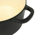 thumbnail image 2 of Crock Pot Artisan 7 Quart Round Enameled Cast Iron Dutch Oven in Black with Gold Handle, 2 of 6