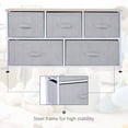 thumbnail image 4 of Living Room Cabinets 40" L 5 Drawer Horizontal Storage Cube Dresser Unit Bedroom Organizer Livingroom Shelf Tower with Fabric Bins,Primary Living Space Cabinets, 4 of 9