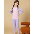 thumbnail image 4 of FAOWME Child Girls Thermal Clothes Heated Base Layer Winter Outfit Sets Warm Long For Cold Weather Kids Outfit Sets Cozy O-Neck Dailywear, 4 of 4