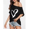 thumbnail image 3 of Zeagoo Womens Off Shoulder T-Shirts Lightweight Short Sleeves Chic Tops Casual Summer Wear, 3 of 3