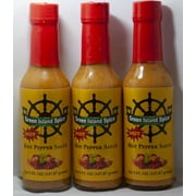 Green Island Spice Hot Pepper Sauce Papaya 5 oz ( 3 Bottles)