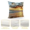 thumbnail image 4 of Orinice Sunset Clouds Graphic Decorative Cushion Throw Pillow Cover for Home Couch Bedroom Sofa, Aesthetic Summer Pillowcase 1PC 18x18in, 4 of 5