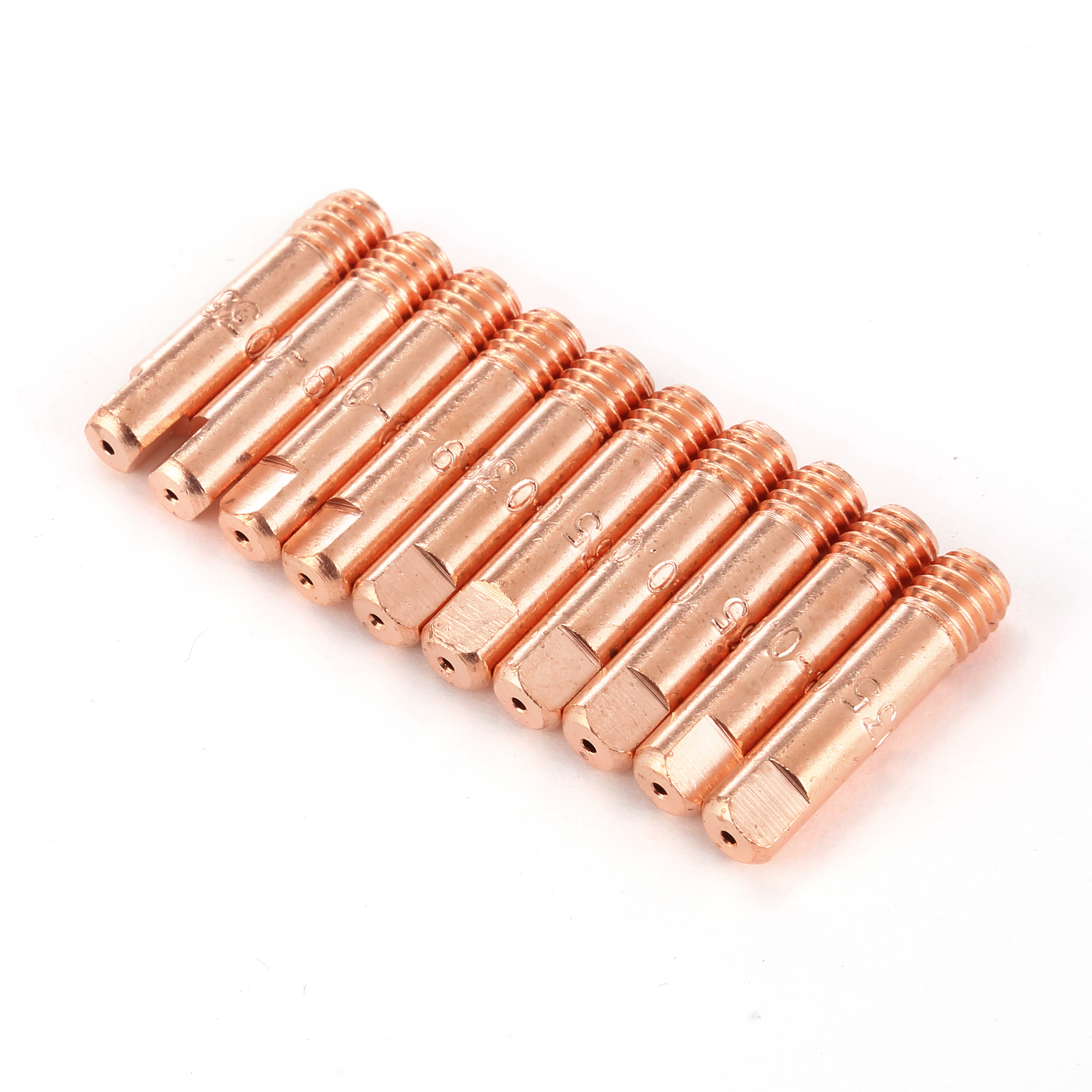 Paquete de 10 Puntas de Contacto para Soldadura MIG de 0.035 Pulgadas Hyper Tough, Material de Cobre 5