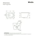 thumbnail image 2 of WinZo WZ5922 Cuvette de Toilette Murale Moderne au Design Compact Montée pour Garde-Robe Blanche, 2 of 7