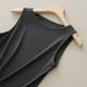 thumbnail image 5 of Camiseta sin mangas de cuello redondo y color liso para mujer - Prenda básica para combinar, tejido elástico y cómodo, versátil para ocasiones informales, 5 of 6