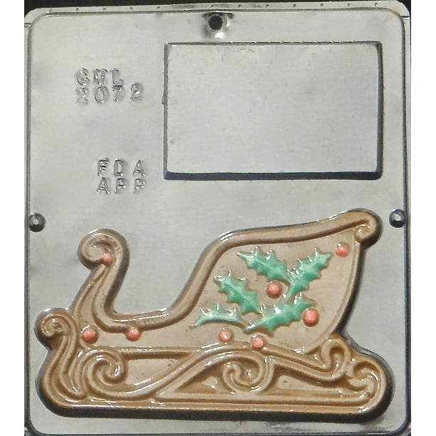 2072 Christmas Sleigh &quot;Left Side&quot; Chocolate Candy Mold - Walmart.com