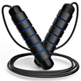 thumbnail image 3 of Cuerda para saltar, cable de acero con rodamientos, mangos de espuma, ajustable, para ejercicio en casa y gimnasio, 3 of 8