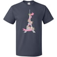 thumbnail image 3 of Inktastic Eiffel Tower in Paris with Flowers and Pink Banner T-Shirt, 3 of 5