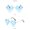 sun-blue, variant on Cross-border European and American new style personalized rimless sunglasses with flame-shaped colorful ocean lenses for foreign trade