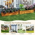 thumbnail image 6 of Costway Raised Garden Bed Wood Rectangular Planter Box with 2 Drainage Holes Outdoor, 6 of 9