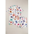 thumbnail image 5 of Women's Multicolour Butterfly Pattern Short Sleeve Pajamas Set, 5 of 12