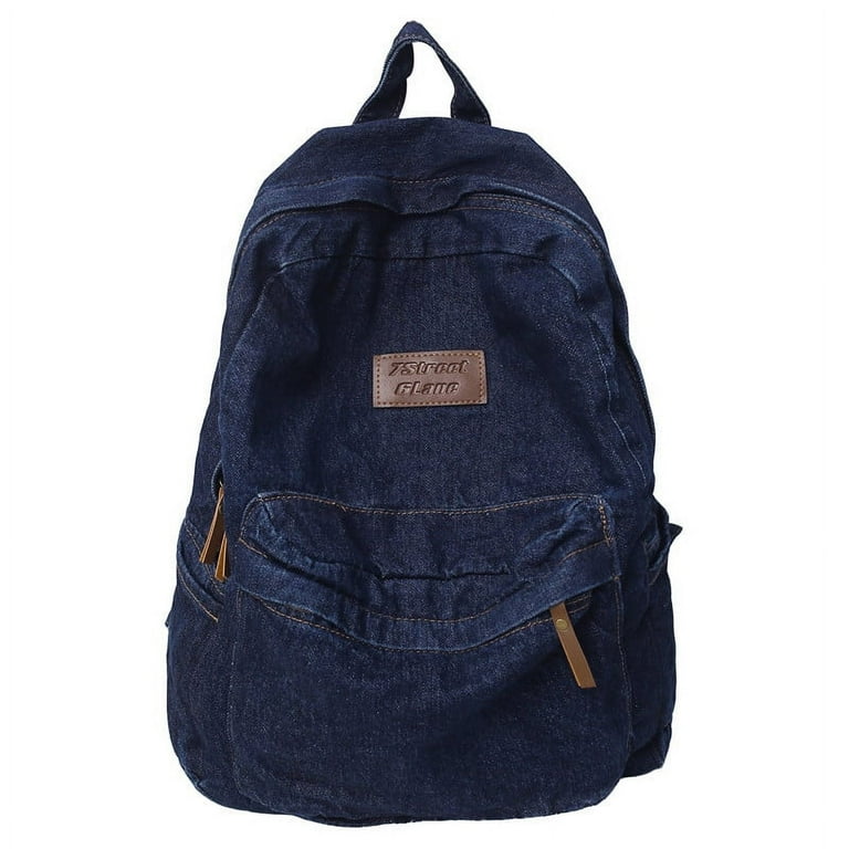 2023 New Denim Backpack for Men and Women Fashion Pleats