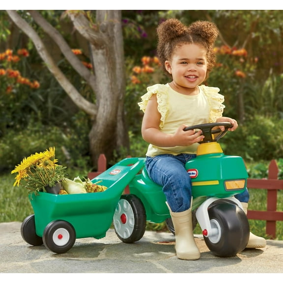Tractor & Cart, Foot-to-Floor Ride-On, for Boys and Girls Ages 1-5 Years