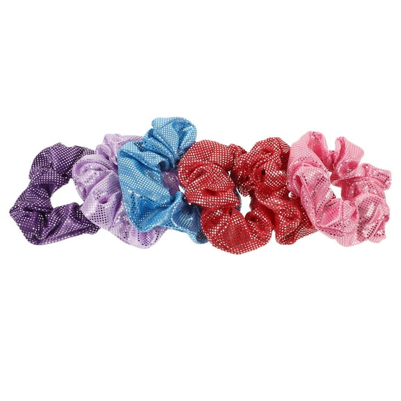 Luxshiny 6pcs Curly Hair Scrunchies Set in Assorted Colors, Soft Cloth Hair Accessories for Stylish Hairstyles