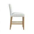 thumbnail image 6 of HomePop Classic 25" Indoor Upholstered Counter Stool, Cream Mini Grid Pattern, 6 of 9