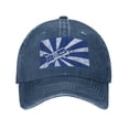 thumbnail image 1 of DouZhe Adjustable Washed Cotton Baseball Cap - Retro Game Controller Prints Vintage Dad Hat Unisex Sports Caps (Blue), 1 of 6