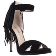 thumbnail image 1 of Womens Nine West Hustle Ankle Strap Heel Sandals - Black, 1 of 6