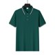 thumbnail image 5 of Blusa y camisa de manga corta con cuello vuelto para hombre, de verano, de malla, informal, holgada, con solapa y botones, de poliéster., 5 of 9