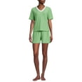 thumbnail image 3 of Lissome Women's and Women's Plus Short Sleeve V-Neck Top and Short Set, 2-Piece, 3 of 5